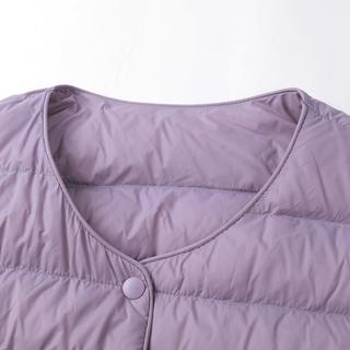 【90%鸭绒】秋冬女士轻薄款可内穿低圆领纯色保暖女式羽绒服