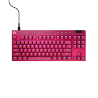罗技 PRO X TKL Rapid 87键 有线机械键盘 粉色 RT快银磁轴 RGB