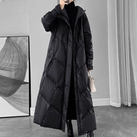 薇靡雅(WEIMIYA)2024年新款大码棉服女冬中长款加厚韩版外套宽松棉衣潮流棉袄 黑色 S