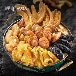 HUGA 呼咖HUGA佛跳墙加热即食海鲜海参鲍鱼大盆菜年夜饭礼盒4人份1800G
