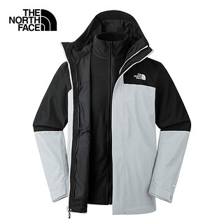 THE NORTH FACE 北面 三合一冲锋衣外套男防水防风抓绒内胆24 89ZP C3F/灰色 XXL