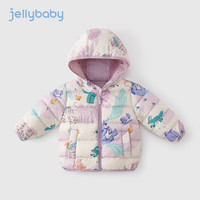 JELLYBABY女孩时髦外套秋冬宝宝轻薄冬装儿童衣服新款女童羽绒服