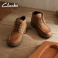 移动端、京东百亿补贴：Clarks 其乐 枫徒系列男鞋经典防水高帮休闲户外耐磨登山靴防水增高厚底 棕色 261759017 42.5