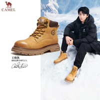 骆驼(CAMEL)马丁靴男王俊凯同款王者凯甲系列工装大黄靴款增高户外登山鞋 G14W076674 沙漠黄(男款) 42