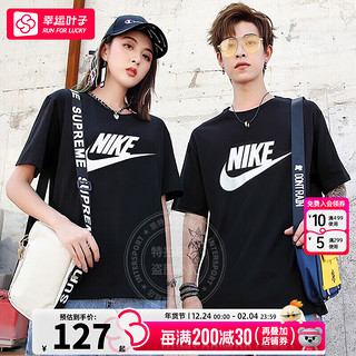 NIKE 耐克 Sportswear 男子运动T恤 AR5005-010 黑色 XL