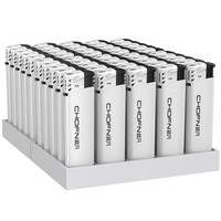 超凡防风打火机一次性金属加厚发财暴富结婚订做印字广告 【防风】纯白 25支