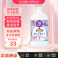 狮王(Lion)洗手液滋润温和易冲洗儿童成人通用替换装特大 800ml 紫色花香