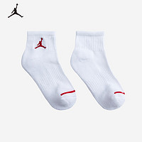 NIKE 耐克 Jordan耐克童装男女童运动袜AJ中长袜3双装JD2433092 杰斯特红 5/7