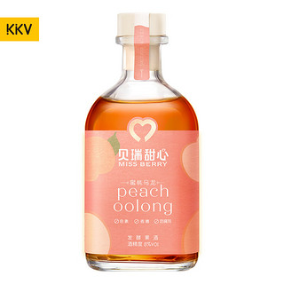 贝瑞甜心 水果酒KKV女士甜酒小瓶酒纯发酵聚会微醺高颜值100ml 蜜桃乌龙茶果酒