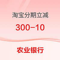 1日0点：农业银行 X 淘宝 25年1月分期特惠