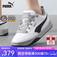 PUMA彪马板鞋男女24夏季拼接面包鞋缓震舒适休闲鞋耐磨运动鞋 395084 烟灰色-彪马黑-白-09 42 (鞋内长270mm)