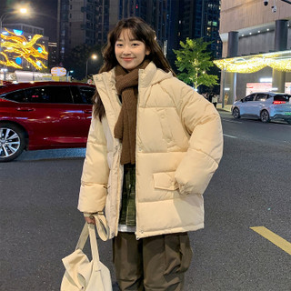 唐狮棉服女流行冬季外套小个子加厚保暖连帽面包服棉袄K