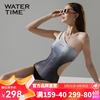 WATERTIME游泳衣女连体显瘦高级感泳衣时尚性感泡温泉运动泳装 穿越时空 XL