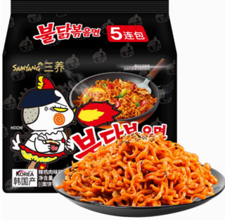 SAMYANG 三养 韩国进口火鸡面正宗韩式拌面袋装方便面泡面拉面140g*5袋