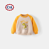 C&A2024秋冬新款儿童加绒卫衣保暖儿童卫衣潮