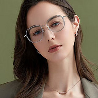 essilor 依视路 钻晶A4高清耐磨防蓝光1.6折射率*2片+赠高启兰同款镜框