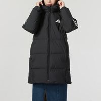 阿迪达斯 adidas中长款羽绒服女子600蓬连帽鸭绒羽绒服保暖外套JG3855