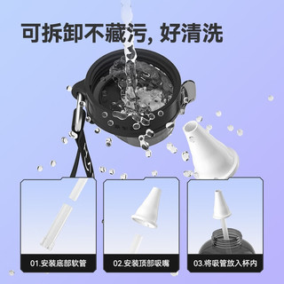 哈尔斯（HAERS）吨杯吨桶大容量水杯男女士户外运动水壶便携吸管塑料杯子 晶黑1600ml【可装80度开水】 晶黑1600ml【含吸管】