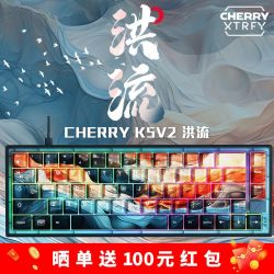 CHERRY 樱桃 K5V2洪流轴客制化热插拔机械键盘电竞游戏65配列
