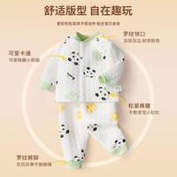 宝宝冬款内衣套装秋冬纯棉儿童分体睡衣婴儿舒适夹棉保暖秋衣秋裤