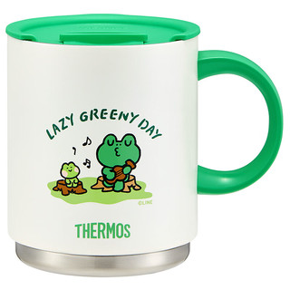 膳魔师（THERMOS）不锈钢带盖把手杯叠叠潮流泡茶杯咖啡杯TCDS-400 蛙里奥系列
