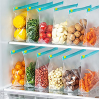 家の物语(KATEI STORY)日本食品保鲜袋密封袋食品级密实袋冰箱收纳袋辅食封口拉链自封袋 加厚保鲜袋(中号15枚)