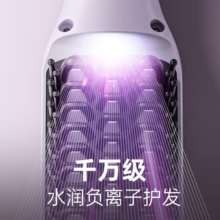 康夫（CONFU）直发梳 卷发棒 卷直发器负离子造型梳 卷直两用夹板 美发护发梳子懒人直发梳KF-524紫