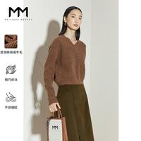 春秋新红棕羊毛衫内搭打底针织衫女
