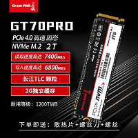 百亿补贴：Great Wall 长城 GT70Pro 2T长江储存颗粒独立缓存2G SSD固态硬盘高速 PCIE4.0