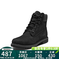 添柏岚（Timberland）【JD物流】踢不烂添柏岚经典6寸大黄靴户外男女同款防水真皮宽版 8658AW女款-黑色 38.5