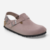 限尺码:BIRKENSTOCK 勃肯 Tokio 女款牛皮绒面革包头系踝拖鞋