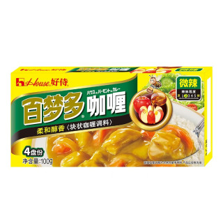好侍咖喱100g/盒咖喱块原味日式风味块状咖喱调味料 好侍百梦多咖喱微辣味100g