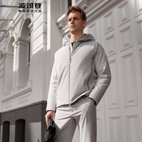 波司登(BOSIDENG)冬季鹅绒羽绒服男短款商务光面连帽保暖百搭外套B30144345 M
