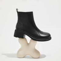 骆驼 CAMEL【简雅百搭】秋冬牛皮革女靴粗跟通勤短靴时装靴子女