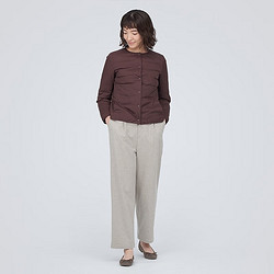 MUJI 無印良品 无印良品（MUJI）女式 轻量羽绒便携式 无领夹克 羽绒服冬季 保暖 BD0Y3A3A