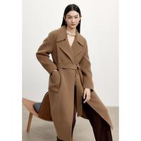 【高智大衣】伊芙丽翻领长款美丽诺羊毛双面呢大衣女2024秋季