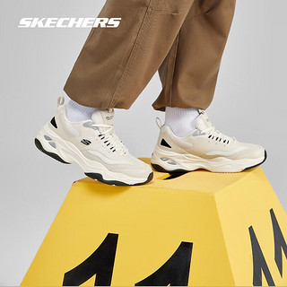 斯凯奇（Skechers）女款经典复古时尚运动鞋网面透气休闲鞋子 237409-NTBK 自然色/黑色 44