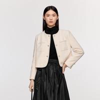 伊芙丽小香风精致棉服外套女2024秋装小上衣