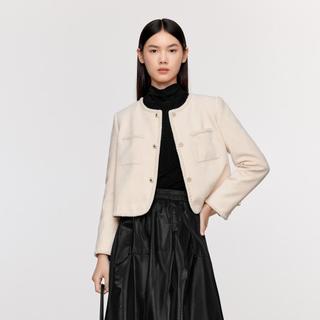 伊芙丽小香风精致棉服外套女2024秋装小上衣