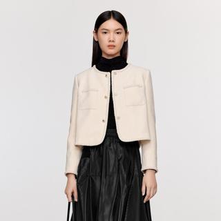 伊芙丽小香风精致棉服外套女2024秋装小上衣