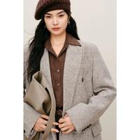 【轻奢系列】伊芙丽老钱风高级感羊毛英伦休闲西装外套女