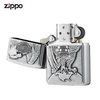 ZIPPO打火机之宝煤油防风 在册联名款 圣诞男友收藏 哈雷地球铁鹰章-款