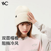 VVC 女士毛线帽 奶油米