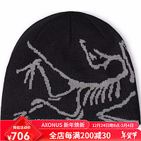 始祖鸟（ARC'TERYX） Bird Head Toque 2024男女针织帽滑雪帽保暖防风毛线帽羊毛混纺 Black/Void 均码