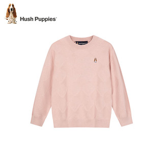暇步士（Hush Puppies）【学院风】童装儿童男女大童2024冬季简约时尚青春活力线衣 米白色 140