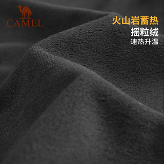 CAMEL骆驼户外冲锋软壳裤男秋冬防风防水加绒登山裤男运动弹力休闲裤子 【平口/加绒保暖/防风拒水】椰壳色，男，A1W2VV125 M