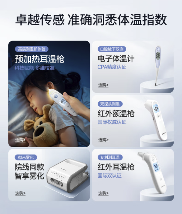 鱼跃 限时限量礼金补贴!多款热门产品历史低价~