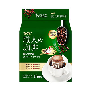 UCC 悠诗诗 职人咖啡 深厚浓郁 滴滤式挂耳咖啡 7g*16