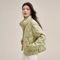 短款翻领轻薄羽绒服女冬宽松休闲翻领小个子保暖鸭绒外套