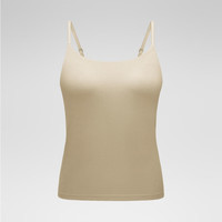 蕉内(Bananain)热皮501+女士背心带胸垫美背文胸吊带内搭显瘦抗菌抗静电含氨基酸 【吊带】卡其灰 XL